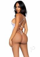 Leg Avenue Seamless Scroll Lace With Nearly Naked Strappy...