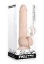 Real Supple Girthy Poseable Dildo With Balls 8.5in - Vanilla